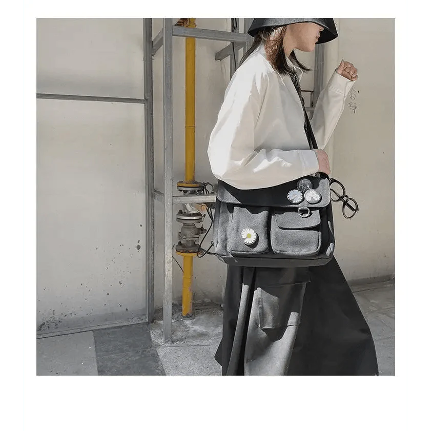 Durable Canvas Diagonal Cross Bag Youth Fashion And Casual Version Ladies Large Capacity Shoulder Bag For Women And Girls Stevvex