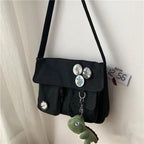 Durable Canvas Diagonal Cross Bag Youth Fashion And Casual Version Ladies Large Capacity Shoulder Bag For Women And Girls Stevvex