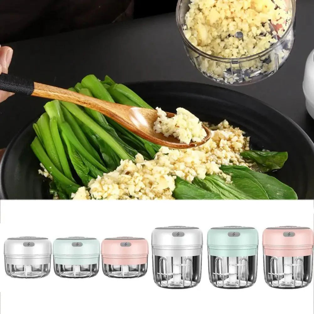 Durable Electric Food Crusher Mini Garlic Press Garlic Crusher Vegetable Chopper For Kitchen Crushed Garlic Crushed Ginger Crushed Chili Stevvex