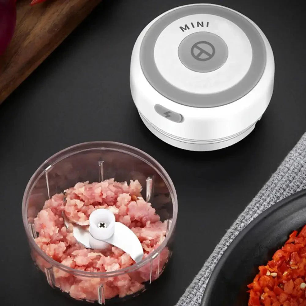 Durable Electric Food Crusher Mini Garlic Press Garlic Crusher Vegetable Chopper For Kitchen Crushed Garlic Crushed Ginger Crushed Chili Stevvex