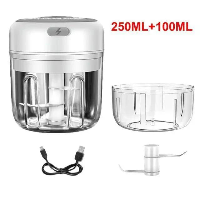 Durable Electric Food Crusher Mini Garlic Press Garlic Crusher Vegetable Chopper For Kitchen Crushed Garlic Crushed Ginger Crushed Chili Stevvex