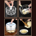 Durable Electric Food Crusher Mini Garlic Press Garlic Crusher Vegetable Chopper For Kitchen Crushed Garlic Crushed Ginger Crushed Chili Stevvex