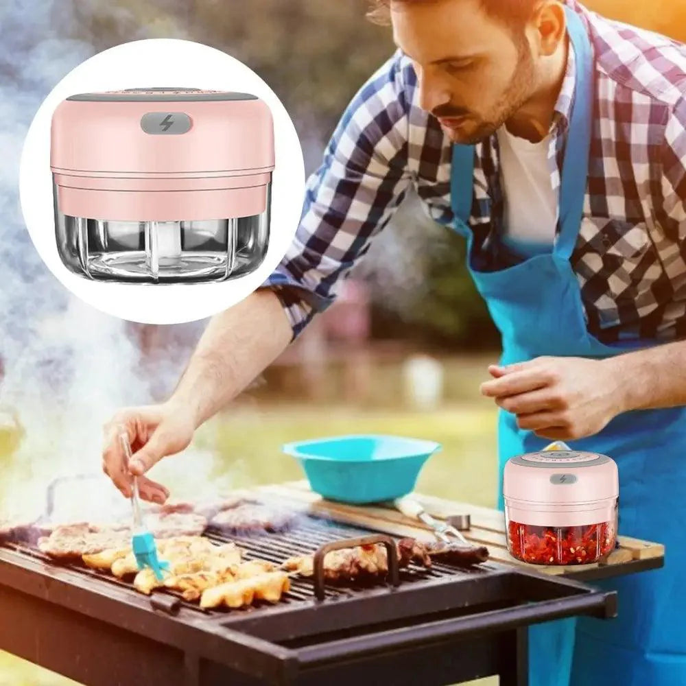 Durable Electric Food Crusher Mini Garlic Press Garlic Crusher Vegetable Chopper For Kitchen Crushed Garlic Crushed Ginger Crushed Chili Stevvex