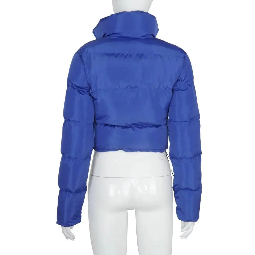 Durable Faux PU Leather Bubble Puffer Winter Warm Jacket Women Coats Long Sleeve Outerwear Zipper Casual Slim jacket Stevvex
