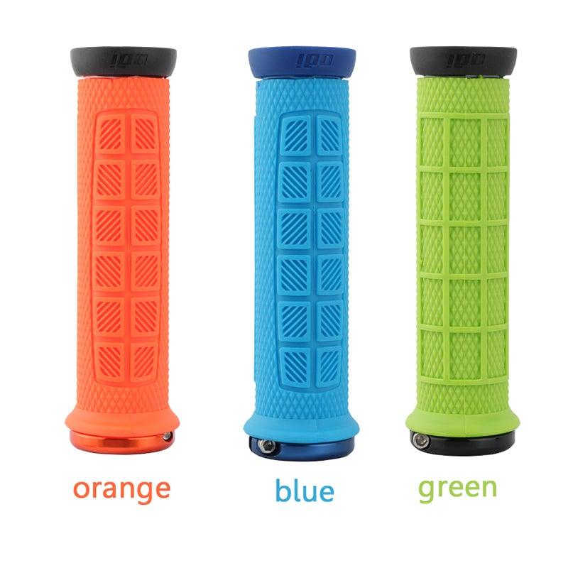 Durable Handlebar Grips Lock Ring Bike Handle Durable Wearable Bicycle Grips Single Lock-On Mountain Bike Grips Bicycle Handlebar Locking Grips Non-Slip Multi Colors Simple Design Handle Grips Stevvex