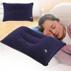 Durable Portable Fold Outdoor Travel Sleep Pillow Air Inflatable Cushion Break Travel Plane Hotel Rest Ultralight Inflatable PVC Nylon Air Pillow Sleep Cushion Travel Bedroom Hiking Beach Car Plane Head Rest Support Pillows Ultralight Inflatable Pillow Stevvex