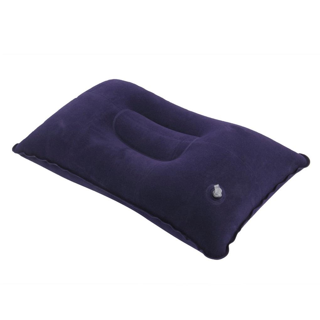 Durable Portable Fold Outdoor Travel Sleep Pillow Air Inflatable Cushion Break Travel Plane Hotel Rest Ultralight Inflatable PVC Nylon Air Pillow Sleep Cushion Travel Bedroom Hiking Beach Car Plane Head Rest Support Pillows Ultralight Inflatable Pillow Stevvex