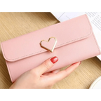 Durable Purses Luxury Love Heart Wallets For Ladies And Girls Smart Money Pocket, Card Holder Female Wallets And Phone Clutch Bag Stevvex