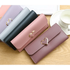 Durable Purses Luxury Love Heart Wallets For Ladies And Girls Smart Money Pocket, Card Holder Female Wallets And Phone Clutch Bag Stevvex