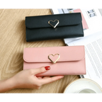 Durable Purses Luxury Love Heart Wallets For Ladies And Girls Smart Money Pocket, Card Holder Female Wallets And Phone Clutch Bag Stevvex