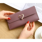 Durable Purses Luxury Love Heart Wallets For Ladies And Girls Smart Money Pocket, Card Holder Female Wallets And Phone Clutch Bag Stevvex