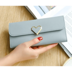 Durable Purses Luxury Love Heart Wallets For Ladies And Girls Smart Money Pocket, Card Holder Female Wallets And Phone Clutch Bag Stevvex
