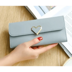 Durable Purses Luxury Love Heart Wallets For Ladies And Girls Smart Money Pocket, Card Holder Female Wallets And Phone Clutch Bag Stevvex