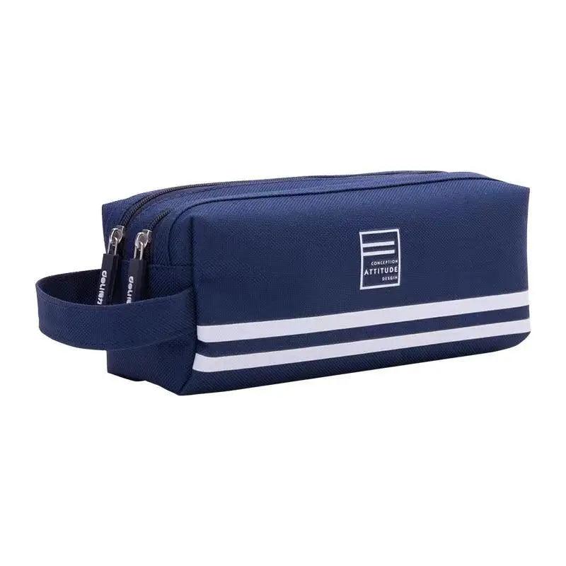 Durable Simple Large Capacity School Stationery Double Layer Case  Students Unique Design High Quality Office Handbag Pencil Case Stevvex