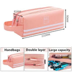 Durable Simple Large Capacity School Stationery Double Layer Case  Students Unique Design High Quality Office Handbag Pencil Case Stevvex