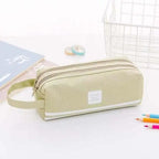 Durable Simple Large Capacity School Stationery Double Layer Case  Students Unique Design High Quality Office Handbag Pencil Case Stevvex