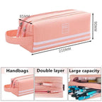 Durable Simple Large Capacity School Stationery Double Layer Case  Students Unique Design High Quality Office Handbag Pencil Case Stevvex