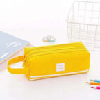 Durable Simple Large Capacity School Stationery Double Layer Case  Students Unique Design High Quality Office Handbag Pencil Case Stevvex