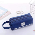 Durable Simple Large Capacity School Stationery Double Layer Case  Students Unique Design High Quality Office Handbag Pencil Case Stevvex