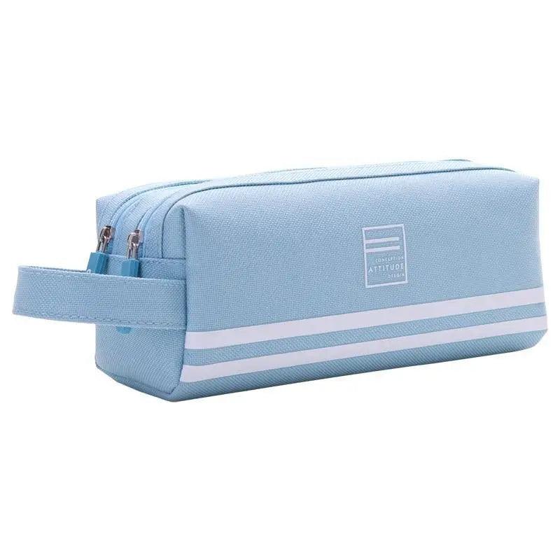 Durable Simple Large Capacity School Stationery Double Layer Case  Students Unique Design High Quality Office Handbag Pencil Case Stevvex