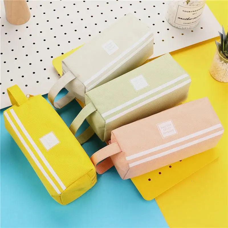 Durable Simple Large Capacity School Stationery Double Layer Case  Students Unique Design High Quality Office Handbag Pencil Case Stevvex