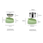 Durable Stainless Steel Cat Small Pet Bowl Easy Clean Cute Cat Feeding Bowls Drinking Water Feeder Tilt Dish For Pets Stevvex