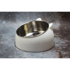 Durable Stainless Steel Cat Small Pet Bowl Easy Clean Cute Cat Feeding Bowls Drinking Water Feeder Tilt Dish For Pets Stevvex