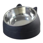 Durable Stainless Steel Cat Small Pet Bowl Easy Clean Cute Cat Feeding Bowls Drinking Water Feeder Tilt Dish For Pets Stevvex