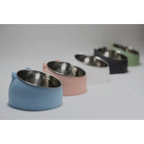 Durable Stainless Steel Cat Small Pet Bowl Easy Clean Cute Cat Feeding Bowls Drinking Water Feeder Tilt Dish For Pets Stevvex