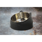 Durable Stainless Steel Cat Small Pet Bowl Easy Clean Cute Cat Feeding Bowls Drinking Water Feeder Tilt Dish For Pets Stevvex