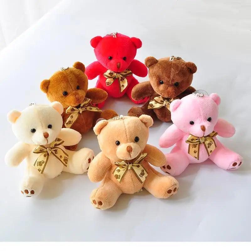 Durable Teddy Bears Stuffed Toys Small Plush Dolls Animal Soft Fluffy Baby Pendant Gift Kids Picnic/Wedding Favor/Baby Shower Stevvex