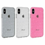 Durable Ultra Hard Shockproof Glitter Transparent Case for iPhone 14 Pro Max 13 12 11 XS XR X 8 7 6 Plus Sparkle Cover Soft Slim Fit All-round Protection Cute Transparent Shiny Star Phone Case for iPhone Stevvex