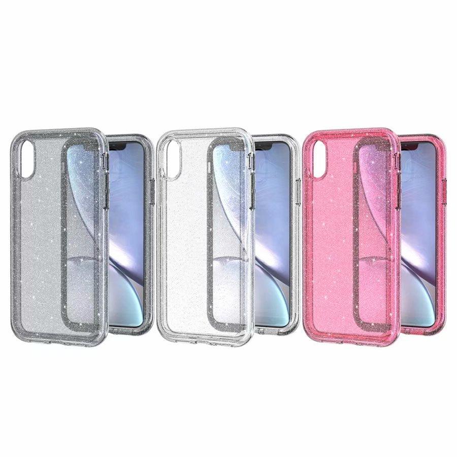 Durable Ultra Hard Shockproof Glitter Transparent Case for iPhone 14 Pro Max 13 12 11 XS XR X 8 7 6 Plus Sparkle Cover Soft Slim Fit All-round Protection Cute Transparent Shiny Star Phone Case for iPhone Stevvex