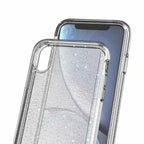 Durable Ultra Hard Shockproof Glitter Transparent Case for iPhone 14 Pro Max 13 12 11 XS XR X 8 7 6 Plus Sparkle Cover Soft Slim Fit All-round Protection Cute Transparent Shiny Star Phone Case for iPhone Stevvex