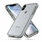 Durable Ultra Hard Shockproof Glitter Transparent Case for iPhone 14 Pro Max 13 12 11 XS XR X 8 7 6 Plus Sparkle Cover Soft Slim Fit All-round Protection Cute Transparent Shiny Star Phone Case for iPhone Stevvex