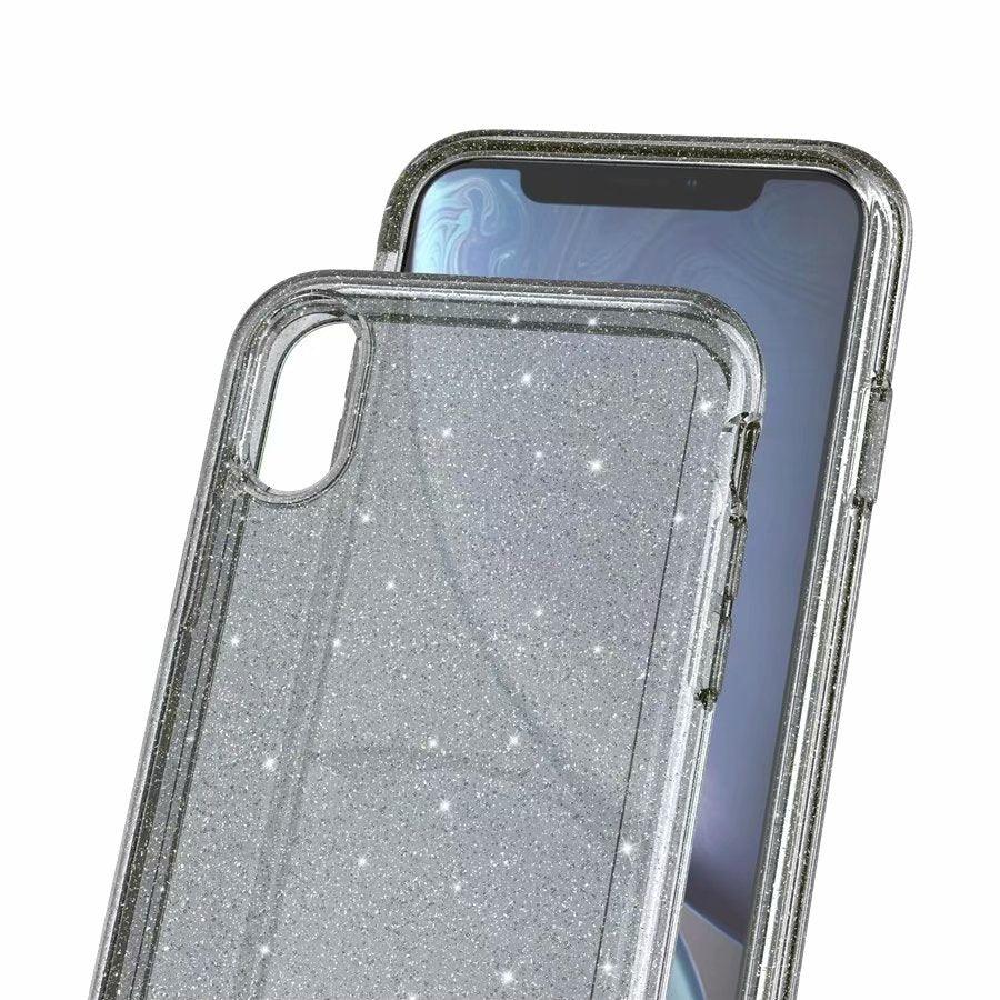 Durable Ultra Hard Shockproof Glitter Transparent Case for iPhone 14 Pro Max 13 12 11 XS XR X 8 7 6 Plus Sparkle Cover Soft Slim Fit All-round Protection Cute Transparent Shiny Star Phone Case for iPhone Stevvex