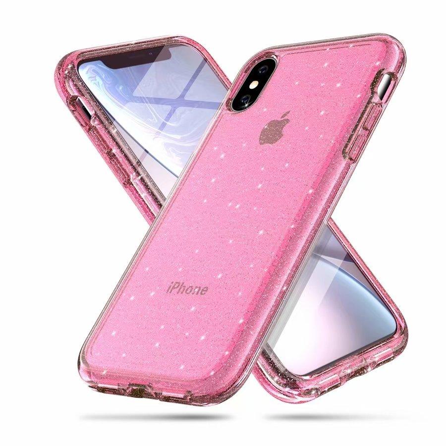 Durable Ultra Hard Shockproof Glitter Transparent Case for iPhone 14 Pro Max 13 12 11 XS XR X 8 7 6 Plus Sparkle Cover Soft Slim Fit All-round Protection Cute Transparent Shiny Star Phone Case for iPhone Stevvex