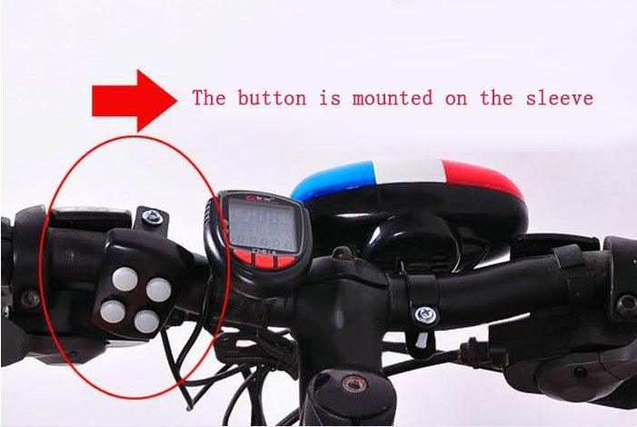 Durable Waterproof Multifunction Cycle Lamp 4 Loud Siren Sound Trumpet Police 6 LED Light Electronic Siren Bike Bell Battery Bike Bicycle Police Strobe Blue Red Bicycle Safety Light Loud Siren Sound Cycling Horn Bells Stevvex