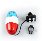 Durable Waterproof Multifunction Cycle Lamp 4 Loud Siren Sound Trumpet Police 6 LED Light Electronic Siren Bike Bell Battery Bike Bicycle Police Strobe Blue Red Bicycle Safety Light Loud Siren Sound Cycling Horn Bells Stevvex