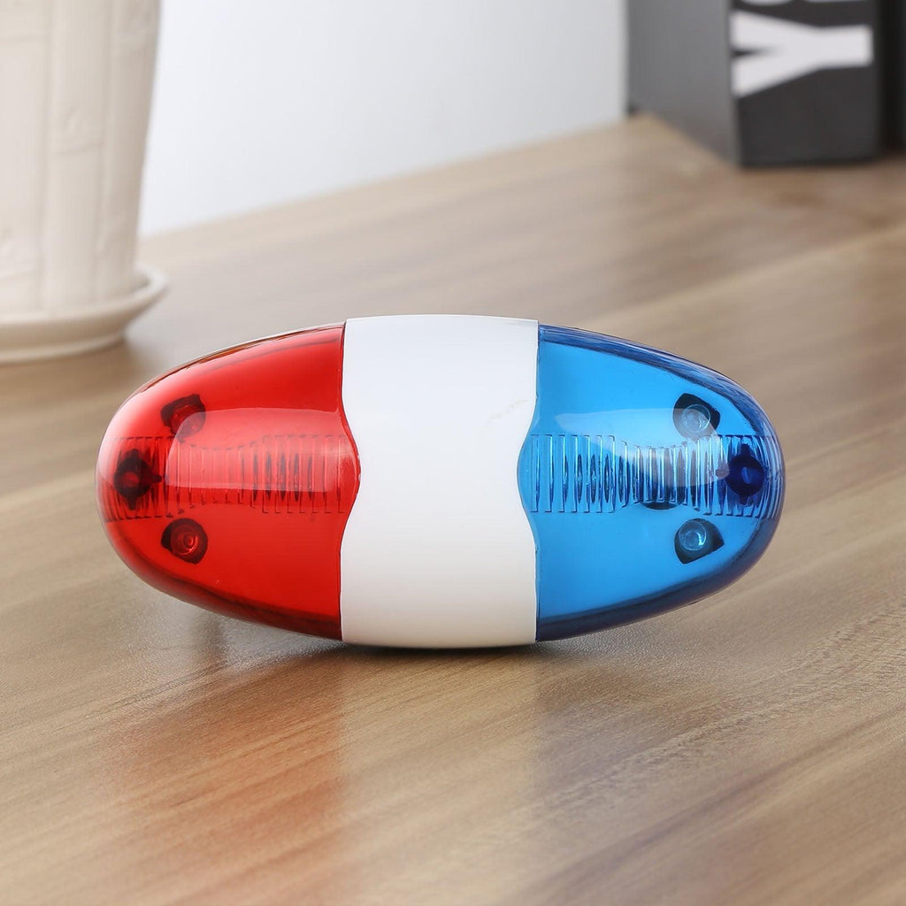 Durable Waterproof Multifunction Cycle Lamp 4 Loud Siren Sound Trumpet Police 6 LED Light Electronic Siren Bike Bell Battery Bike Bicycle Police Strobe Blue Red Bicycle Safety Light Loud Siren Sound Cycling Horn Bells Stevvex
