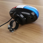 Durable Waterproof Multifunction Cycle Lamp 4 Loud Siren Sound Trumpet Police 6 LED Light Electronic Siren Bike Bell Battery Bike Bicycle Police Strobe Blue Red Bicycle Safety Light Loud Siren Sound Cycling Horn Bells Stevvex