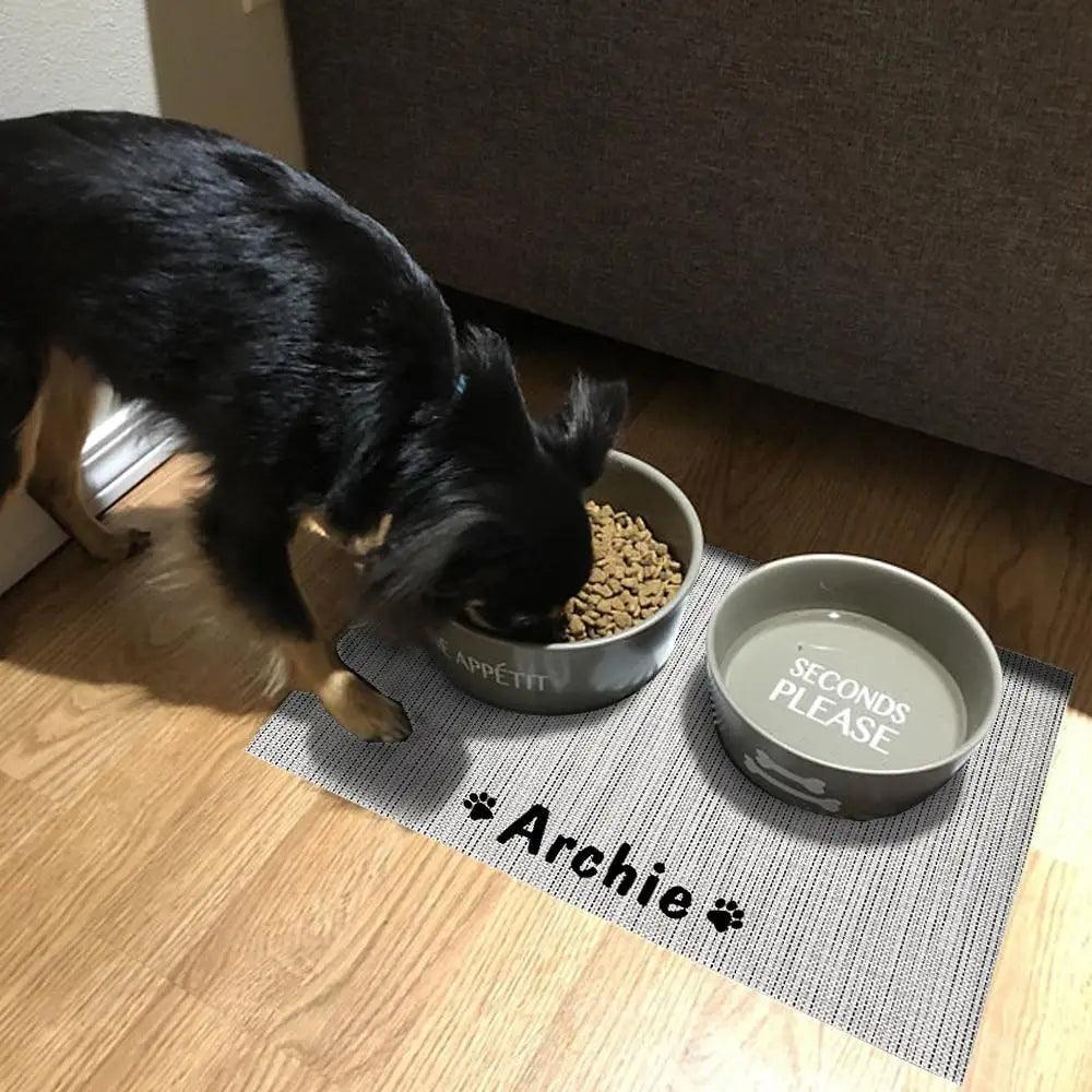 Durable Waterproof Pet Feeding Mat Water Cushion Non- Slip Personalized Pet Mat For Dog Cat Bowl Drinking Feeding Mat Stevvex