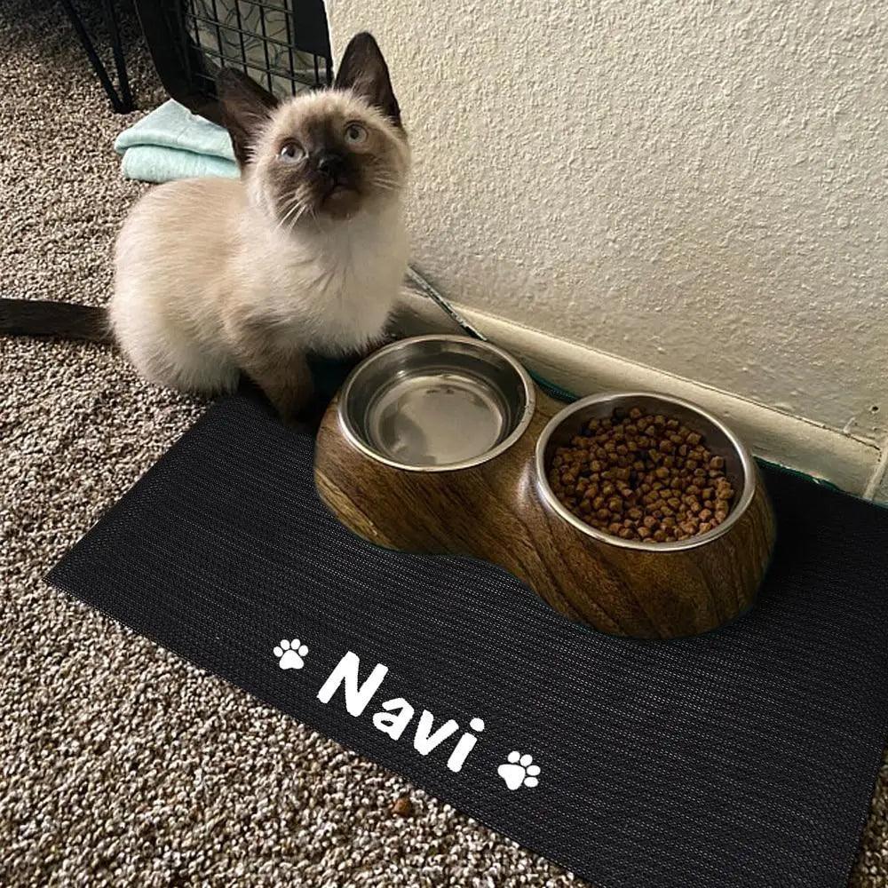 Durable Waterproof Pet Feeding Mat Water Cushion Non- Slip Personalized Pet Mat For Dog Cat Bowl Drinking Feeding Mat Stevvex