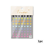 Dynamic Heart 3D Nail Stickers Holographic Adhesive Sliders Gradient Nail Art Accessories Flashing Heart Decals Tattoos Kids Nails Art Decoration Nail Strips Shiny French Tip Guides Stickers French Nail Stickers Form Fringe Guides Stevvex