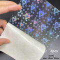 Dynamic Heart 3D Nail Stickers Holographic Adhesive Sliders Gradient Nail Art Accessories Flashing Heart Decals Tattoos Kids Nails Art Decoration Nail Strips Shiny French Tip Guides Stickers French Nail Stickers Form Fringe Guides Stevvex