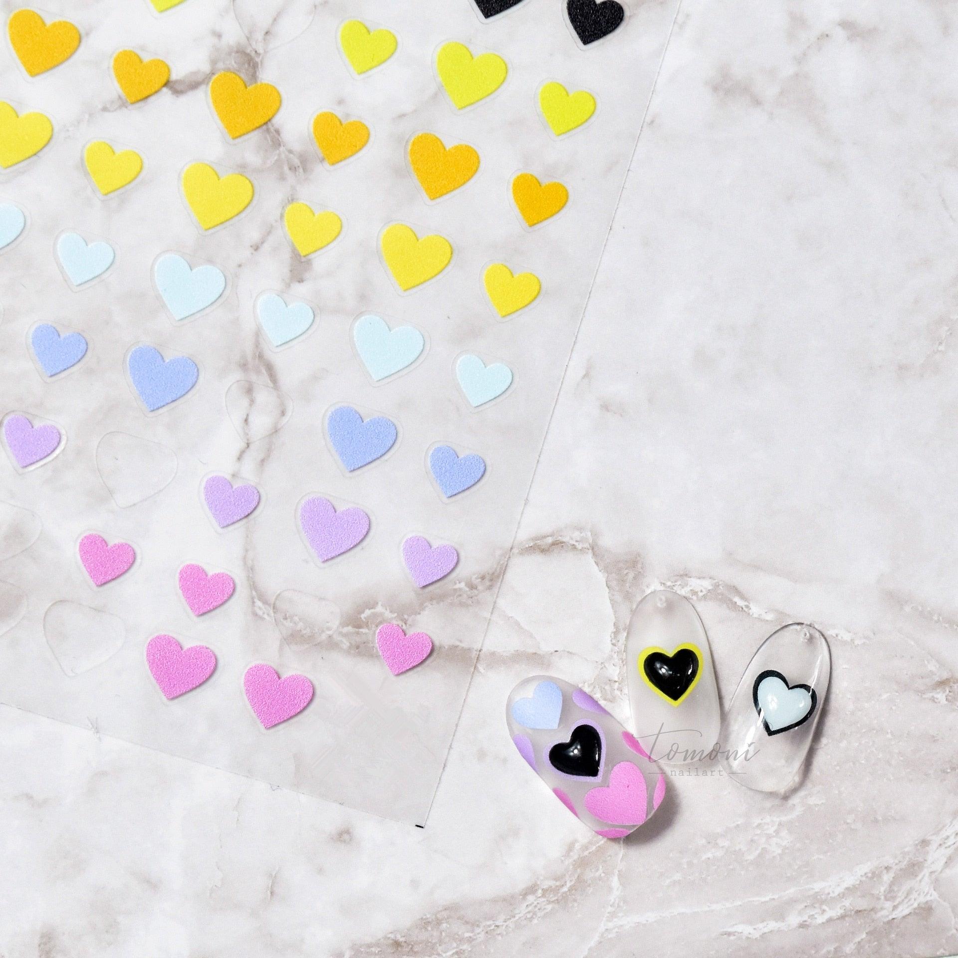 Dynamic Heart 3D Nail Stickers Holographic Adhesive Sliders Gradient Nail Art Accessories Flashing Heart Decals Tattoos Kids Nails Art Decoration Nail Strips Shiny French Tip Guides Stickers French Nail Stickers Form Fringe Guides Stevvex