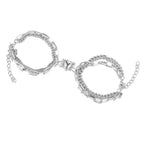 Halves Heart Magnetic Couple Bracelets Pi-Mart