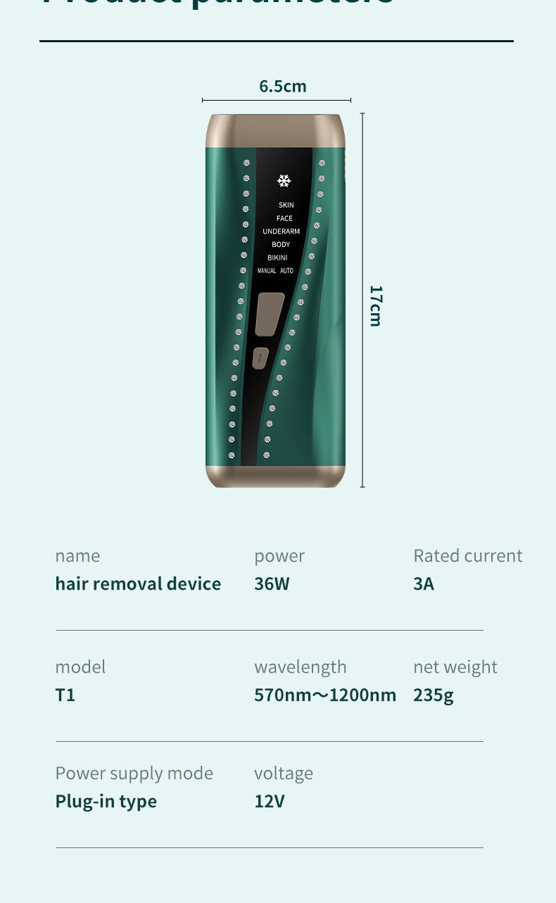 Freezing Point Laser Lady Shaver Painless Ice-sensitive Strong Pulse Pi-Mart