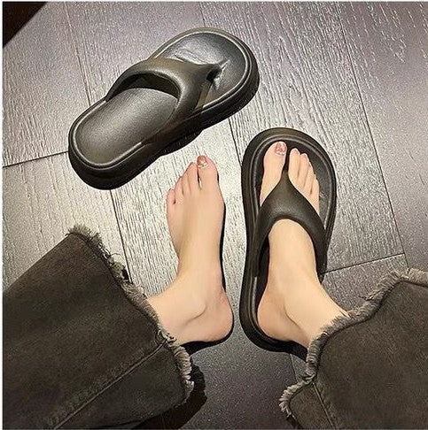 Non-slip Height-increasing Thick-soled Eva Flip-flops Women's Slippers Pi-Mart