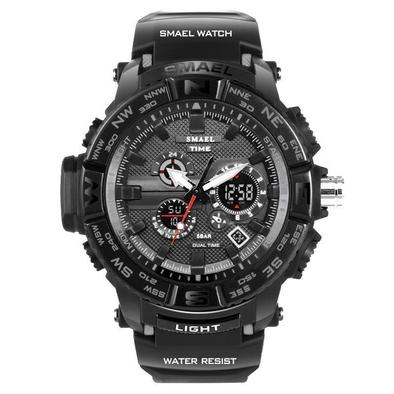 New Luxury Sport Watch With Dual Display LED Digital Analog Electronic Quartz  Display and Waterproof 30M protection - SJB-DIAMOND ELITES